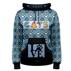 Women s cat pullover hoodie #2 - Women s Pullover Hoodie