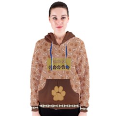 Dog zip hoody, women s - Women s Zipper Hoodie