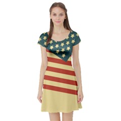 usa - Short Sleeve Skater Dress