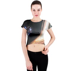 Gargantua vs wormhole crop - Crew Neck Crop Top