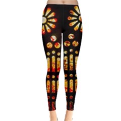 gaudi stained glass orange-yellow - Everyday Leggings 