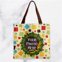 Zipper Grocery Tote Bag 