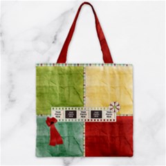 Zipper Grocery Tote Bag 