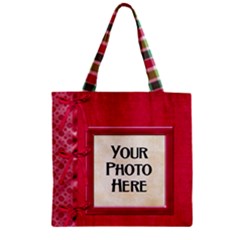 Merry and Bright Zipper Tote 1 - Zipper Grocery Tote Bag