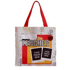 Teacher Zipper Tote 1 - Zipper Grocery Tote Bag