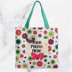 Zipper Grocery Tote Bag 