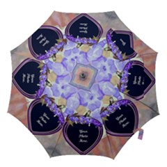 Purple Bleeding Heart Hook Handle Umbrella Large - Hook Handle Umbrella (Large)