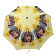 Yellow Lilies Folding Umbrella