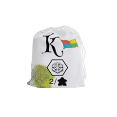 Keyflower_winter_tiles - Drawstring Pouch (Medium)