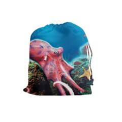 Octopus - Drawstring Pouch (Large)