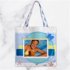 Zipper Grocery Tote Bag 