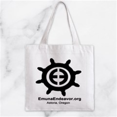 Emuna Endeavor - Ship Wheel Logo - Zippered Grocery Tote - Zipper Grocery Tote Bag