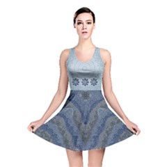 Blue Print Reversible Skater Dress