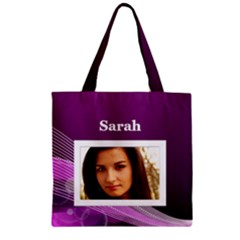 My Pink  Zipper Grocery Tote Bag