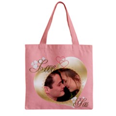 Our Heart  Zipper Grocery Tote Bag