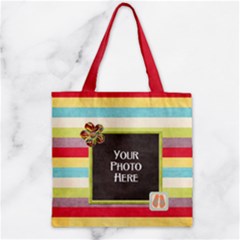 Summer Fun zipper tote - Zipper Grocery Tote Bag