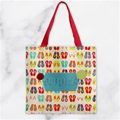 Zipper Grocery Tote Bag 