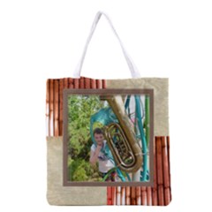 Coral Bamboo Shopper Tote - Grocery Tote Bag