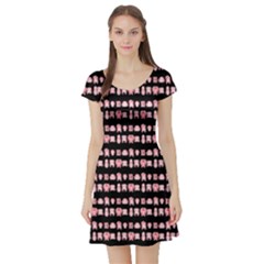 Hedwig Wig in a Box Black Dress - Short Sleeve Skater Dress