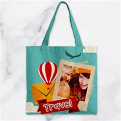 Zipper Grocery Tote Bag 