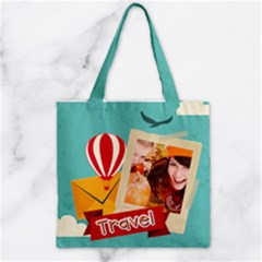 Zipper Grocery Tote Bag 