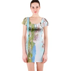 nature - Short Sleeve Bodycon Dress