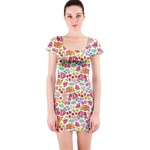 Short Sleeve Bodycon Dress Front