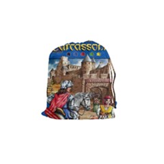 Carcassonne Tile Drawing Bag with Score Tracker SMALL - Drawstring Pouch (Small)