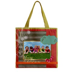 XMAS - Zipper Grocery Tote Bag