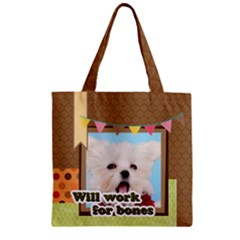 Zipper Grocery Tote Bag 