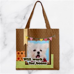 Zipper Grocery Tote Bag 