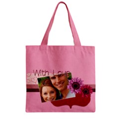 Zipper Grocery Tote Bag 