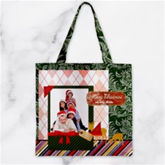 Zipper Grocery Tote Bag 