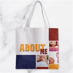 Zipper Grocery Tote Bag 