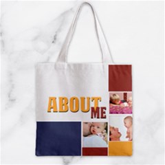 Zipper Grocery Tote Bag 