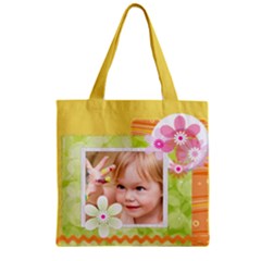 Zipper Grocery Tote Bag 