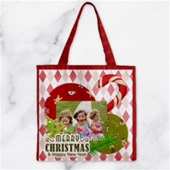 xmas - Zipper Grocery Tote Bag