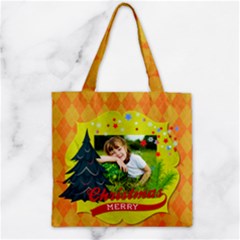 xmas - Zipper Grocery Tote Bag