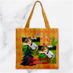 Zipper Grocery Tote Bag 