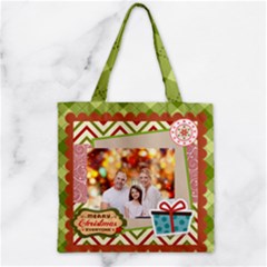 xmas - Zipper Grocery Tote Bag