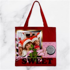 love - Zipper Grocery Tote Bag