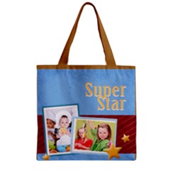 star - Zipper Grocery Tote Bag