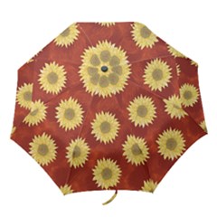 Umbrella Sunflowers red3 - Folding Umbrella