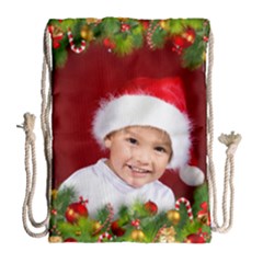 Christmas Draw String Bag Large - Drawstring Bag (Large)