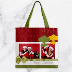 xmas - Zipper Grocery Tote Bag