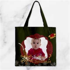 xmas - Zipper Grocery Tote Bag