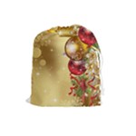Christmas - Gold - Drawstring Pouch (Large)