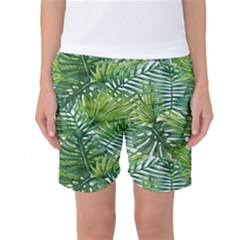 green leaf - Women s Basketball Shorts