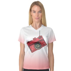 photographic - V-Neck Sport Mesh T-Shirt