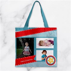 Zipper Grocery Tote Bag 